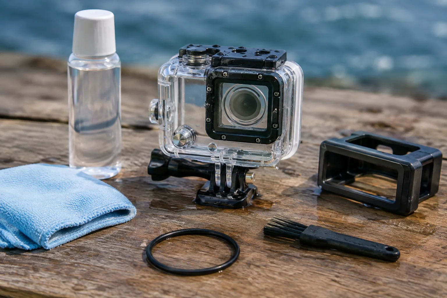 Actioncam Unterwassergehaeuse pflegen: Reinigung und Handhabung fuer lange Lebensdauer